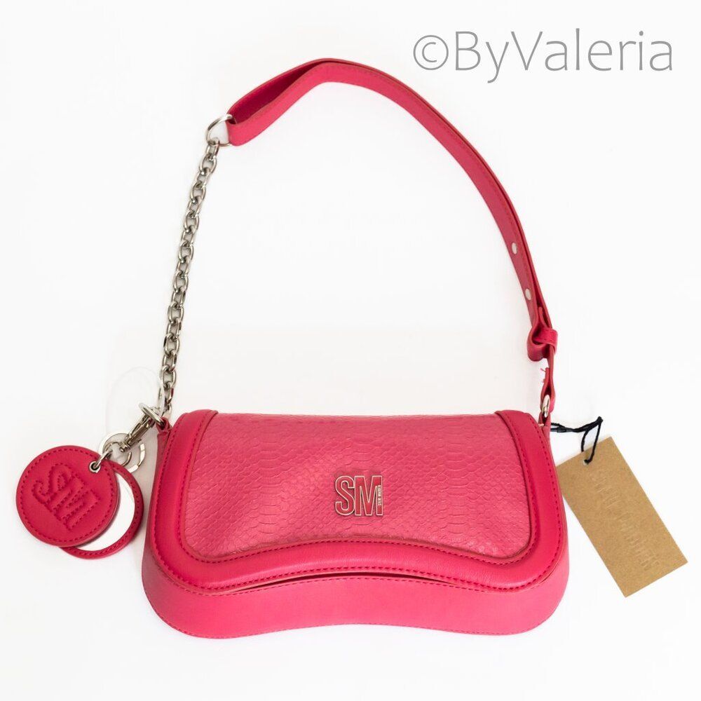 Steve Madden Pink Shoulder Bag with Mirror Keychain Y2K Retro Girly Derby NWT